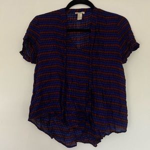 Forever21 jagged striped blouse